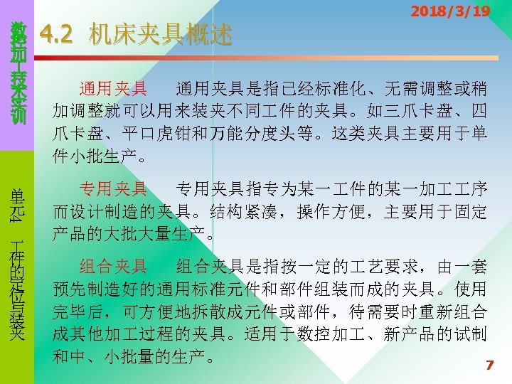 数 控 加 技 术 实 训 4 单 元 件 的 定 位