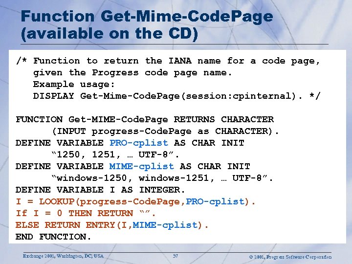 Function Get-Mime-Code. Page (available on the CD) /* Function to return the IANA name