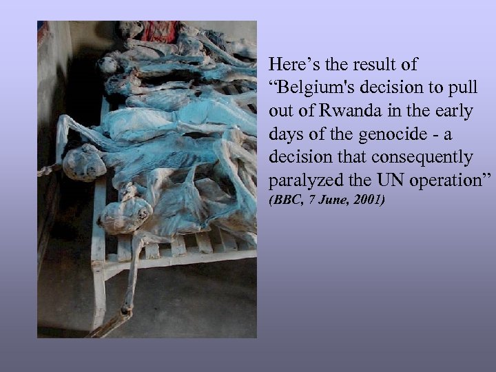 Here’s the result of “Belgium's decision to pull out of Rwanda in the early