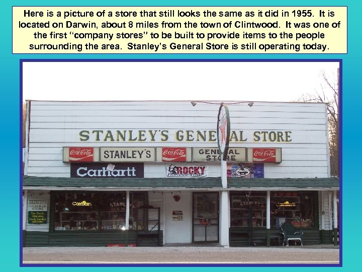 Here is a picture of a store that still looks the same as it