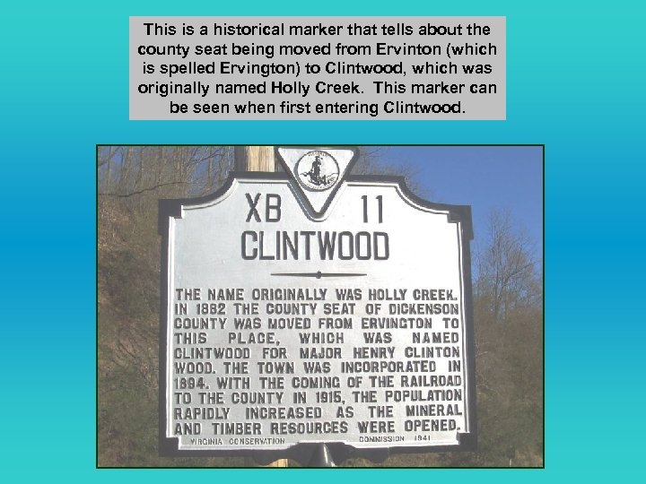 This is a historical marker that tells about the county seat being moved from