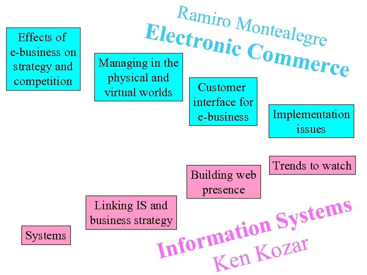 Ramiro Effects of e-business on strategy and competition Montea Electro legre nic Co mmerc