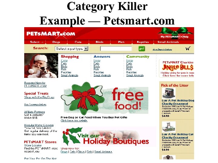 Category Killer Example — Petsmart. com 