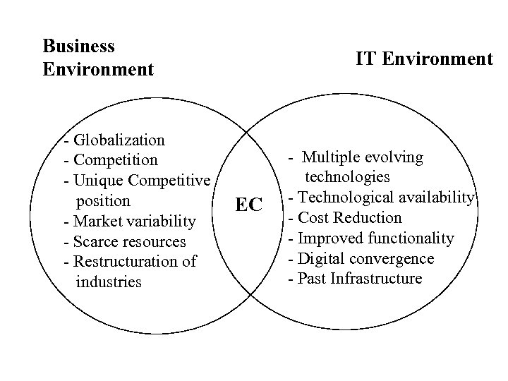 Business Environment - Globalization - Competition - Unique Competitive position - Market variability -