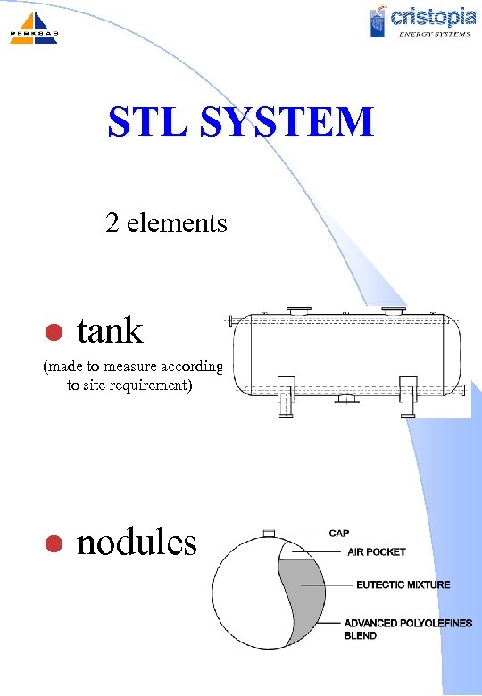 STL SYSTEM 2 elements l tank (made to measure according to site requirement) l