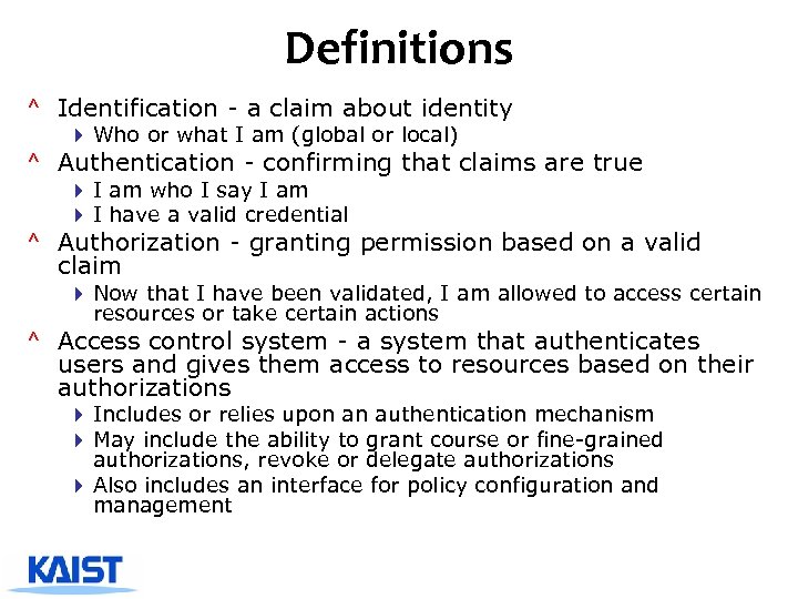 Definitions ^ Identification - a claim about identity 4 Who or what I am