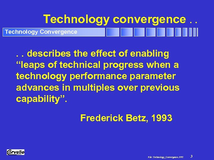 Technology convergence. . Technology Convergence . . describes the effect of enabling “leaps of