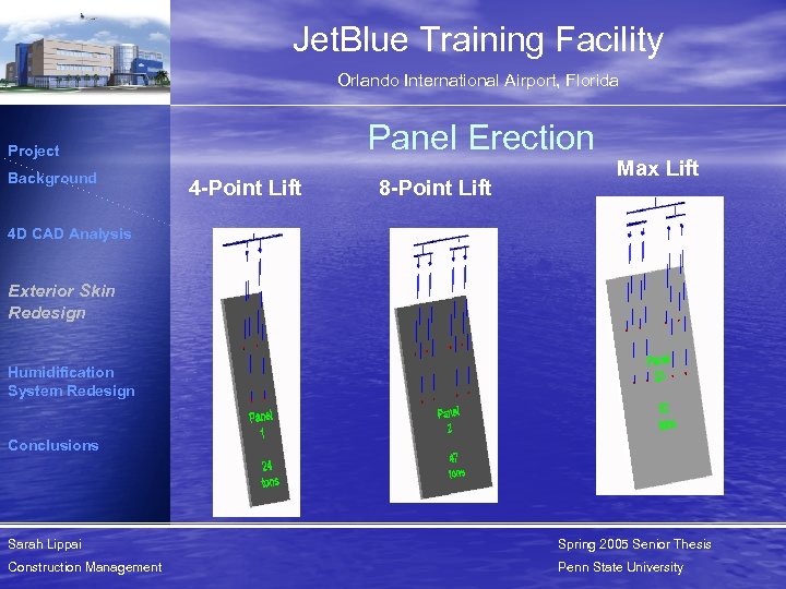 Jet. Blue Training Facility Orlando International Airport, Florida Panel Erection Project Background 4 -Point