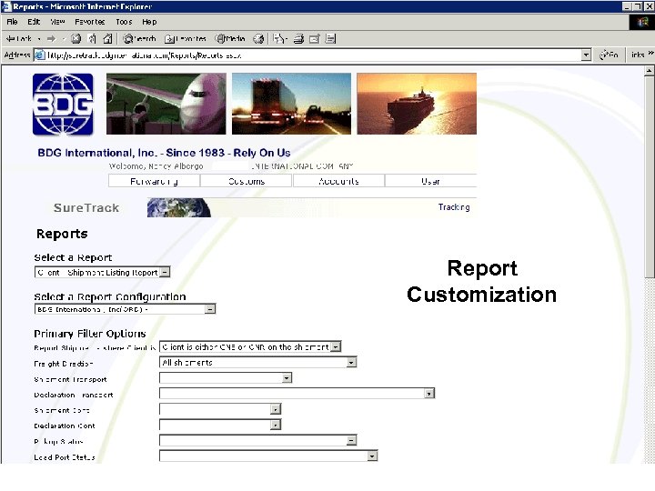 Report Customization 
