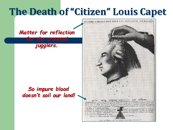 The Death of “Citizen” Louis Capet Matter for reflection for the crowned jugglers. So