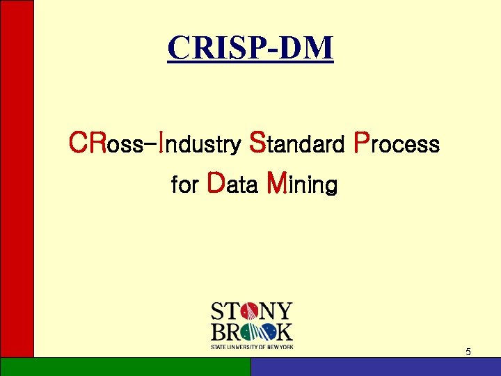 CRISP-DM CRoss-Industry Standard Process for Data Mining 5 