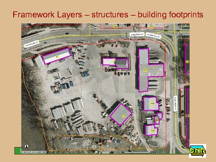 Framework Layers – structures – building footprints Iowa Geological Survey 