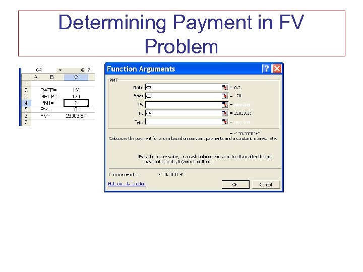 Determining Payment in FV Problem 