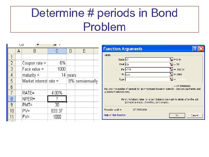 Determine # periods in Bond Problem 