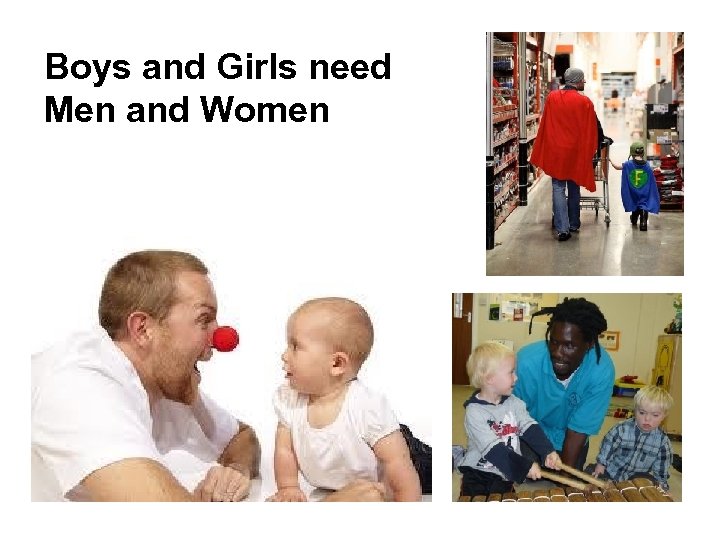 Boys and Girls need Men and Women 