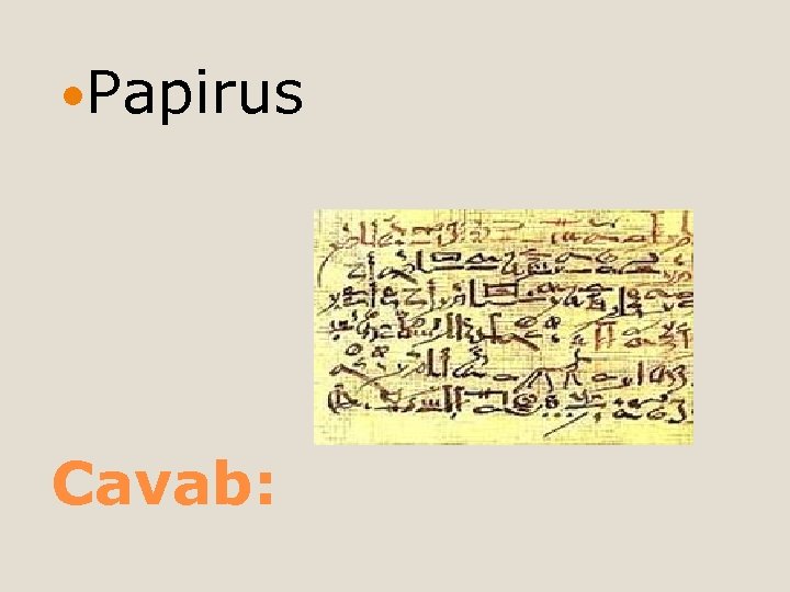  Papirus Cavab: 