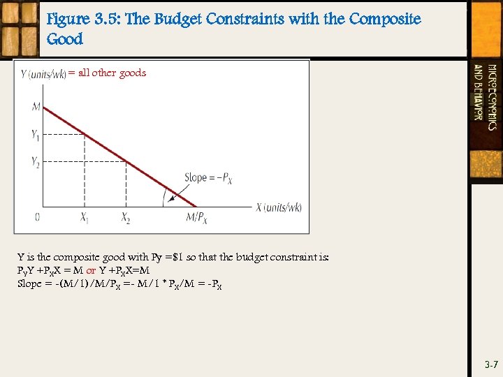 Figure 3. 5: The Budget Constraints with the Composite Good = all other goods