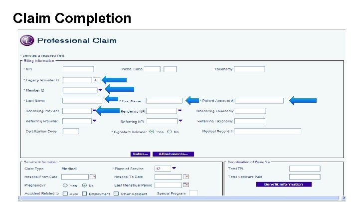 Claim Completion 