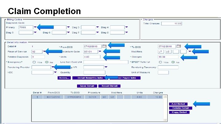 Claim Completion 