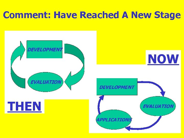 Comment: Have Reached A New Stage NOW THEN 