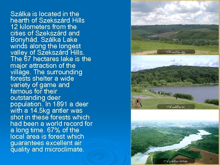 Szálka is located in the hearth of Szekszárd Hills 12 kilometers from the cities