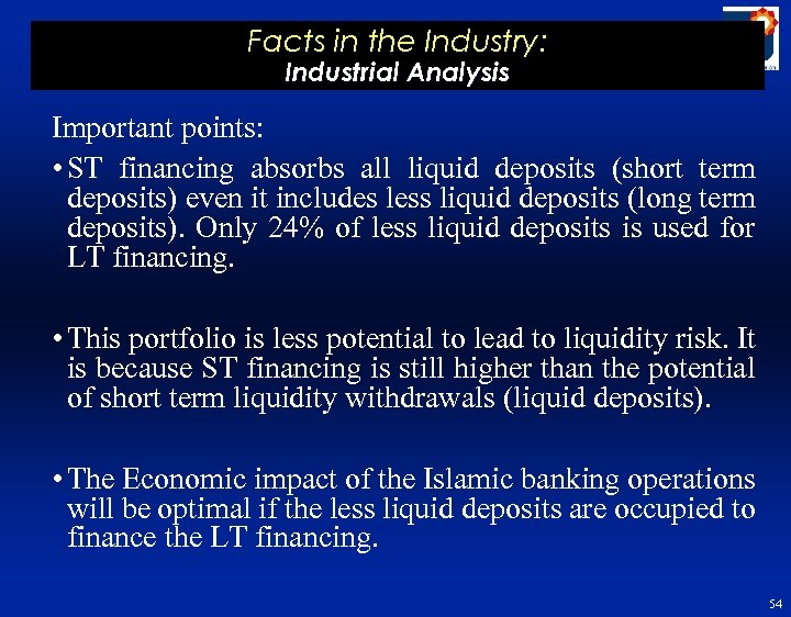 Facts in the Industry: Industrial Analysis Important points: • ST financing absorbs all liquid