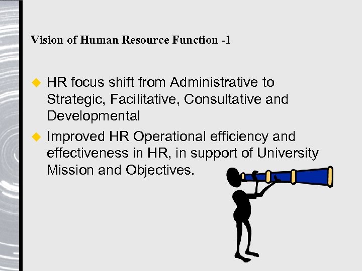 Vision of Human Resource Function -1 HR focus shift from Administrative to Strategic, Facilitative,