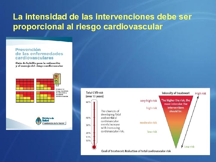 La intensidad de las intervenciones debe ser proporcional al riesgo cardiovascular 
