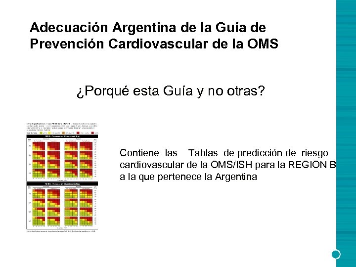 Adecuación Argentina de la Guía de Prevención Cardiovascular de la OMS ¿Porqué esta Guía