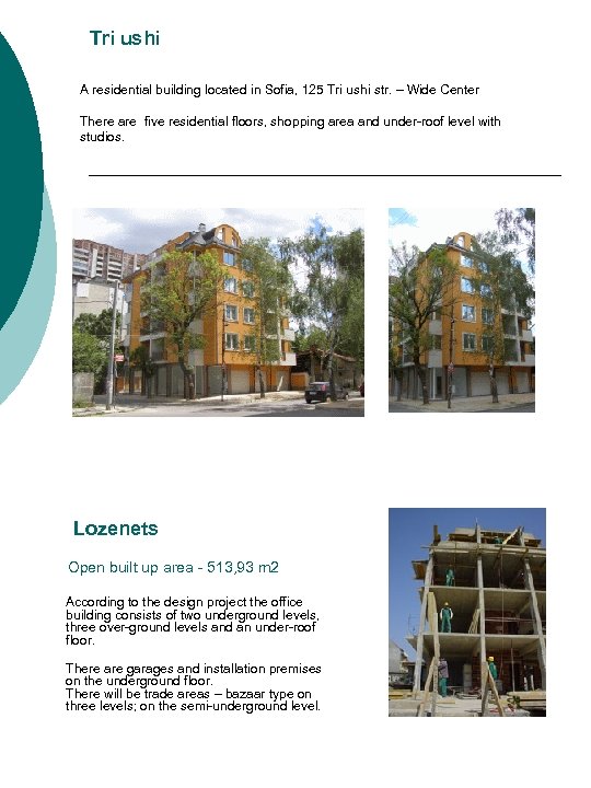 Tri ushi A residential building located in Sofia, 125 Tri ushi str. – Wide