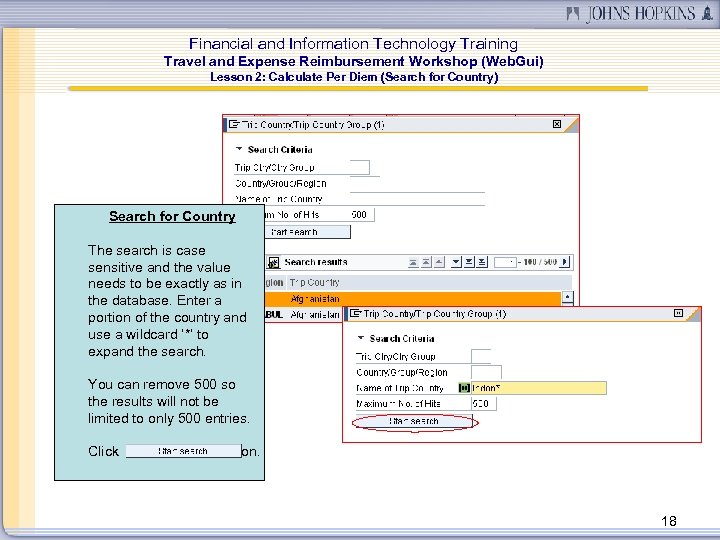 Financial and Information Technology Training Travel and Expense Reimbursement Workshop (Web. Gui) Lesson 2: