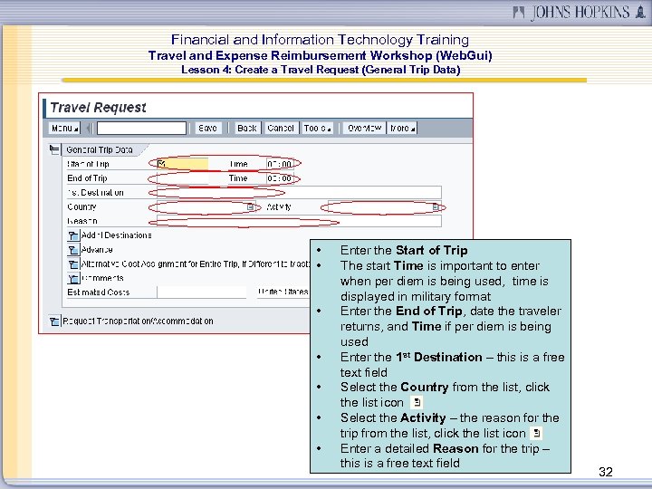 Financial and Information Technology Training Travel and Expense Reimbursement Workshop (Web. Gui) Lesson 4: