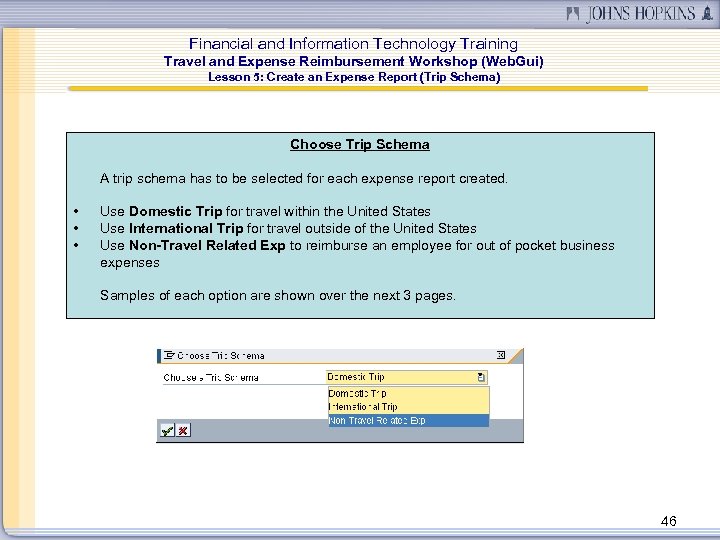 Financial and Information Technology Training Travel and Expense Reimbursement Workshop (Web. Gui) Lesson 5: