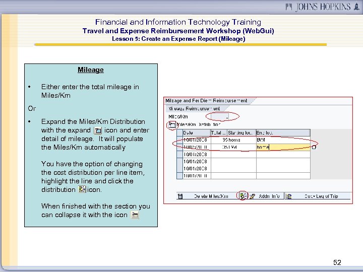 Financial and Information Technology Training Travel and Expense Reimbursement Workshop (Web. Gui) Lesson 5: