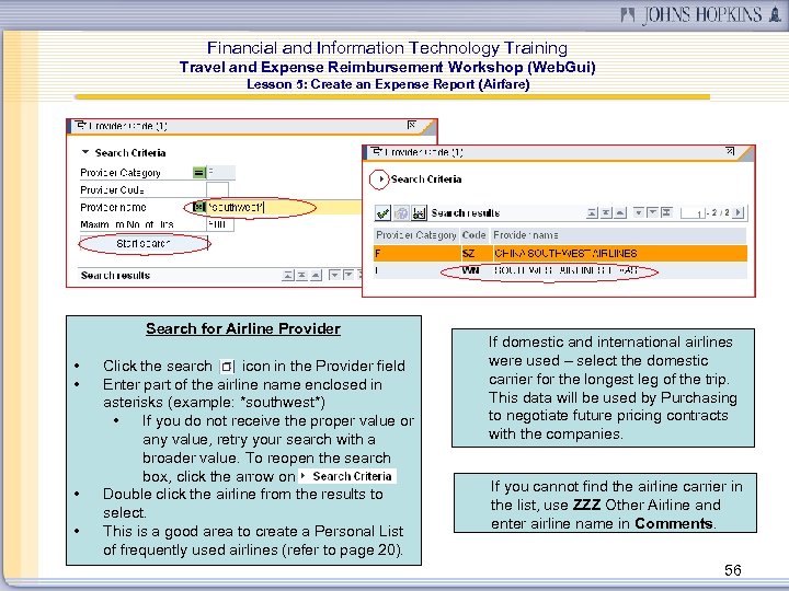 Financial and Information Technology Training Travel and Expense Reimbursement Workshop (Web. Gui) Lesson 5: