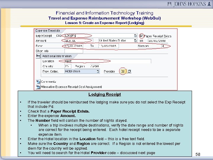 Financial and Information Technology Training Travel and Expense Reimbursement Workshop (Web. Gui) Lesson 5: