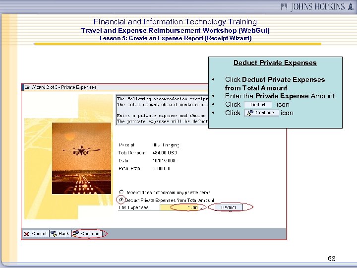 Financial and Information Technology Training Travel and Expense Reimbursement Workshop (Web. Gui) Lesson 5:
