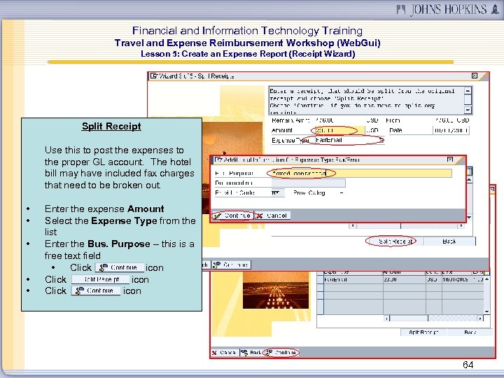 Financial and Information Technology Training Travel and Expense Reimbursement Workshop (Web. Gui) Lesson 5: