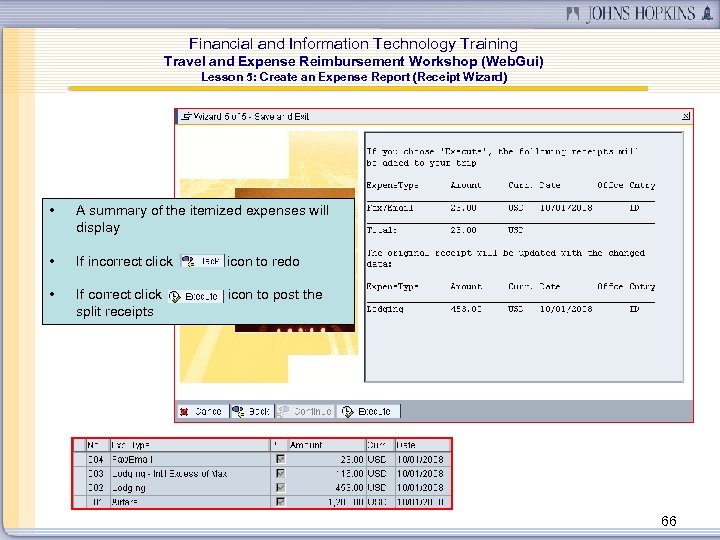 Financial and Information Technology Training Travel and Expense Reimbursement Workshop (Web. Gui) Lesson 5: