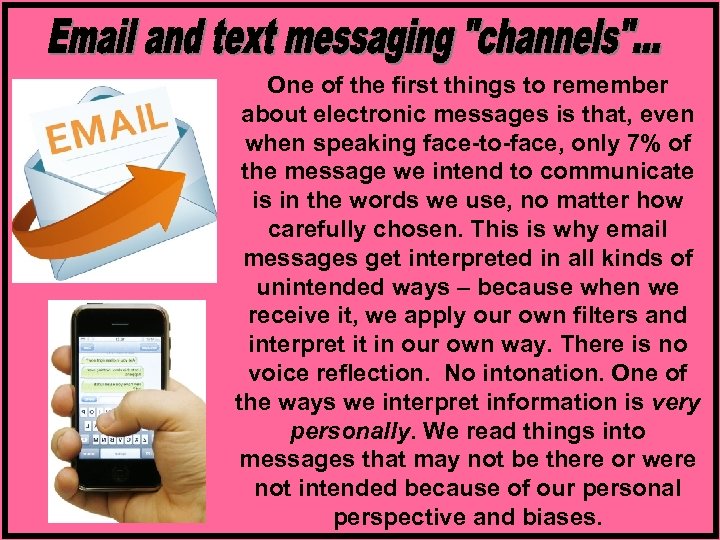 One of the first things to remember about electronic messages is that, even when