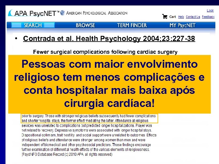  • Contrada et al. Health Psychology 2004; 23: 227 -38 Fewer surgical complications