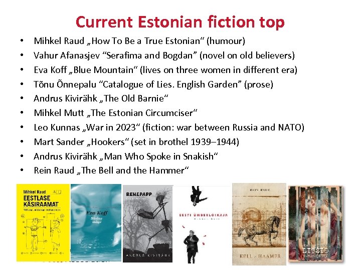 Current Estonian fiction top • • • Mihkel Raud „How To Be a True