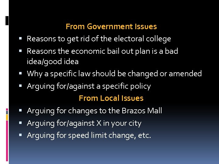  From Government Issues Reasons to get rid of the electoral college Reasons the