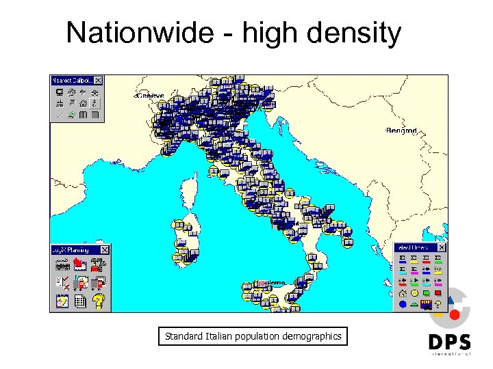 Nationwide - high density Standard Italian population demographics 