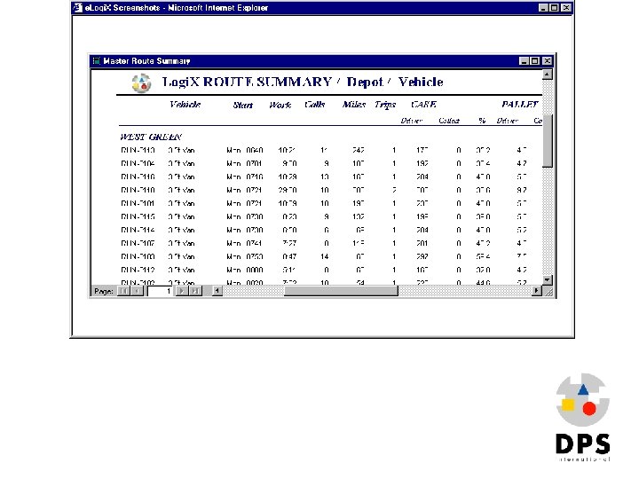 Elogix 4 Report Summary (emailed back to user) 
