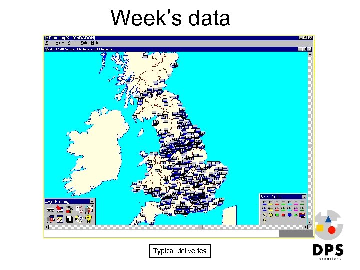 Week’s data Typical deliveries 