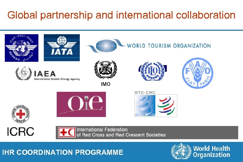 Global partnership and international collaboration IHR COORDINATION PROGRAMME 