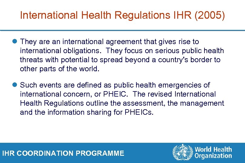 International Health Regulations 2005 Third Hemispheric Conference On