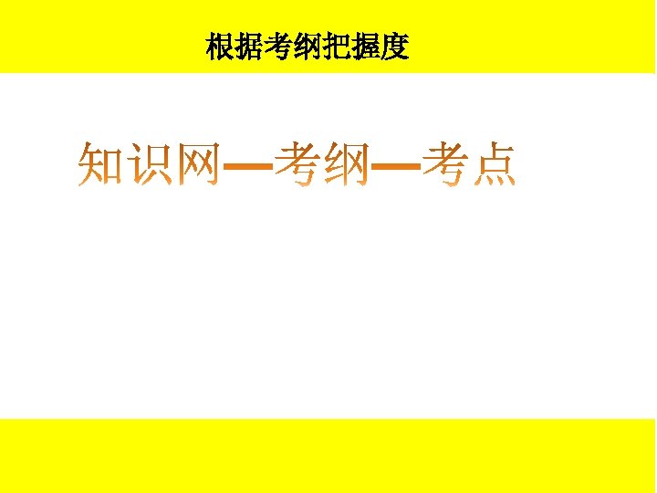 根据考纲把握度 