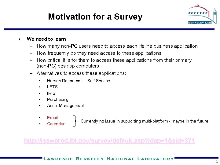 Motivation for a Survey • We need to learn – How many non-PC users